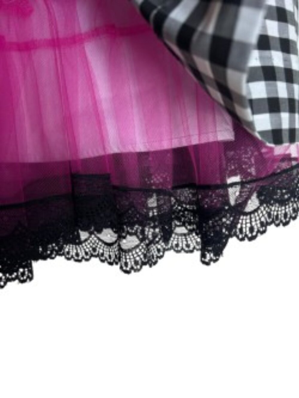NWT Bebe Black & White Gingham High Waist Pleated Skirt Small - Picture 4 of 5